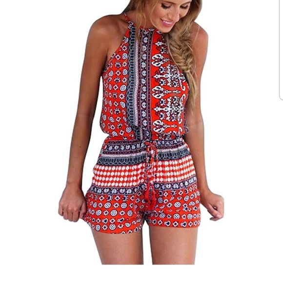 Ayliss Other - Red romper size Medium but fits more like a small